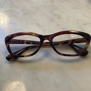 Prada tortoise with color eyeglass frames made in Italy